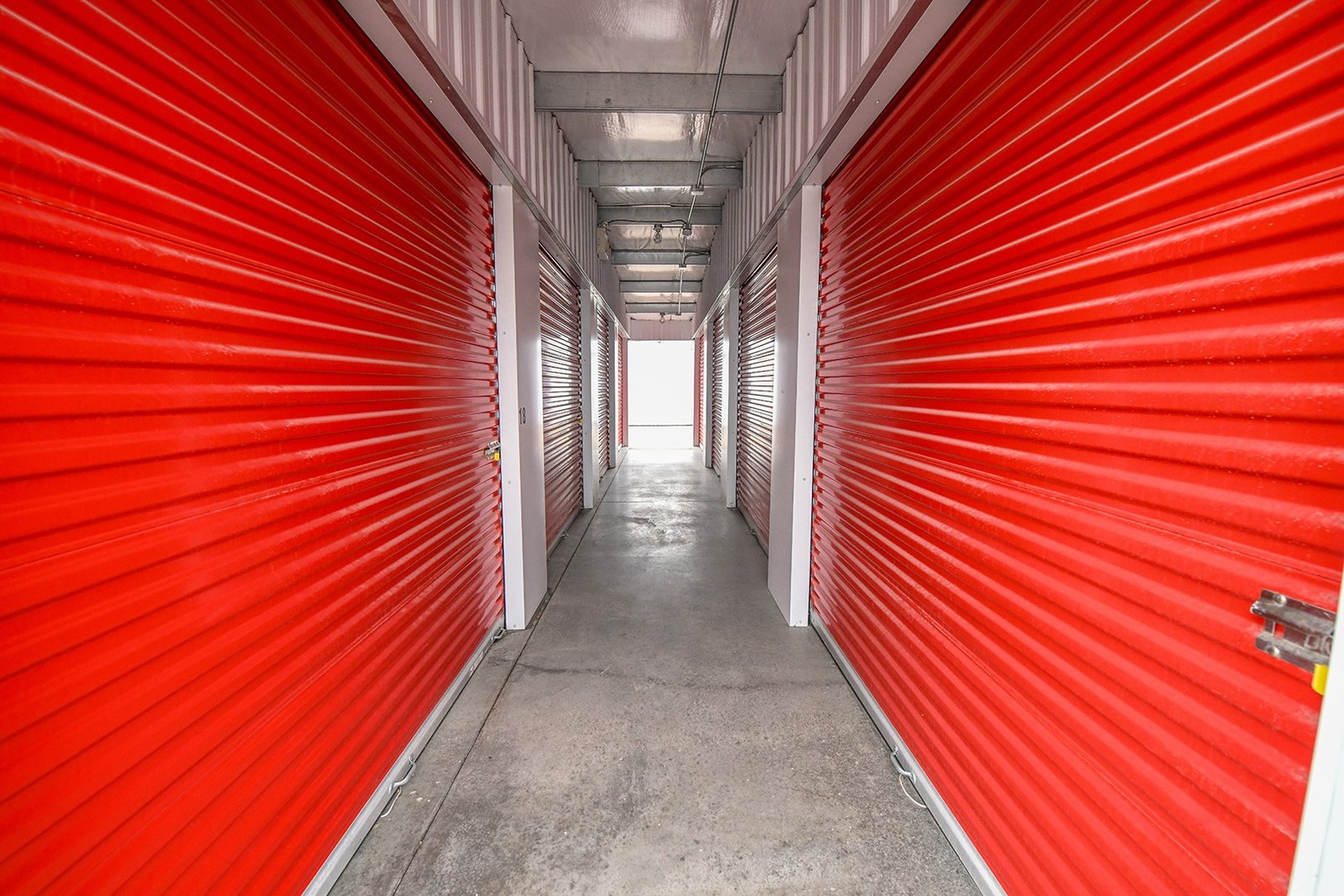 Maxim Storage corridor showing various unit doors